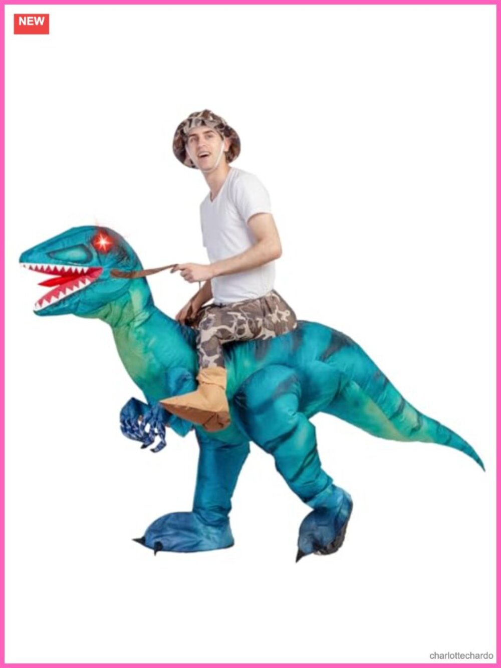 Adult Inflatable Dinosaur Costume Halloween Blow Up T-Rex Party Cosplay